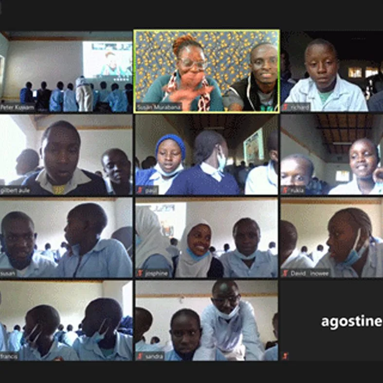 Educators taking part in a Little Engineer online teacher training session